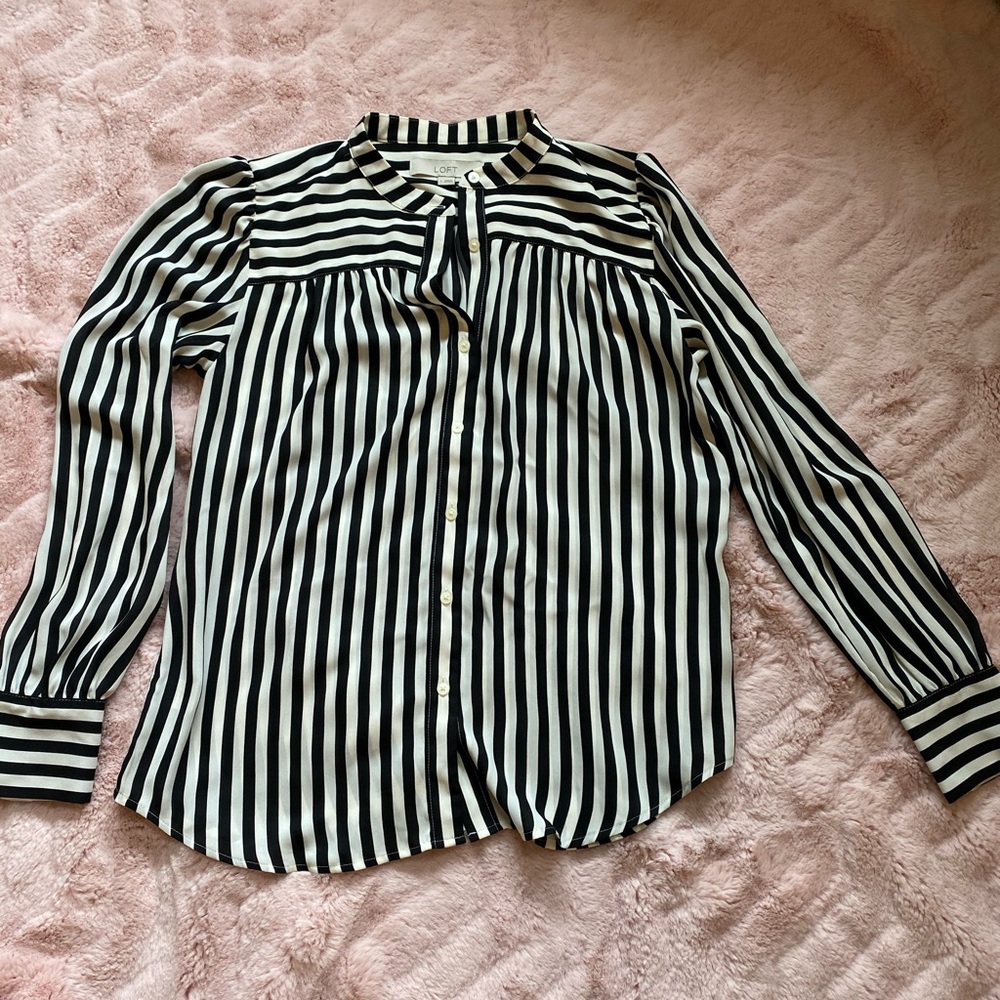 Striped loft button down